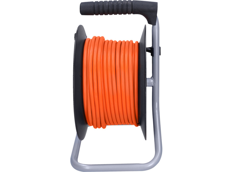 Solight predlžovací prívod na bubne, 4 zásuvky, 25m, oranžový kábel, 3x 1,5mm2