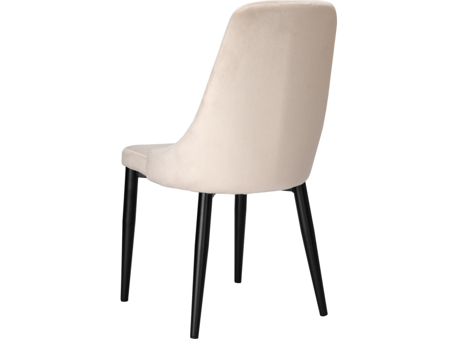 Béžová jedálenská stolička velvet LORIENT