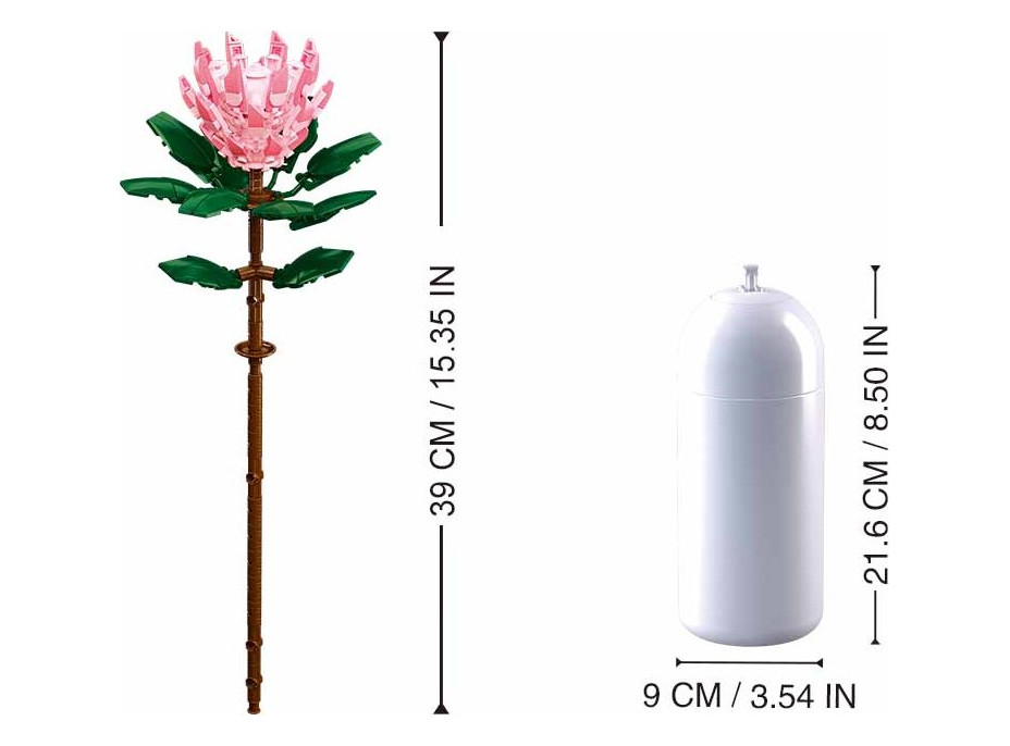 Sluban Flowers M38-B1101-03 Protea veľká vo váze