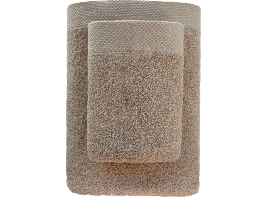 Bavlnený uterák BOHO - 50x90 cm - 500g/m2 - béžový