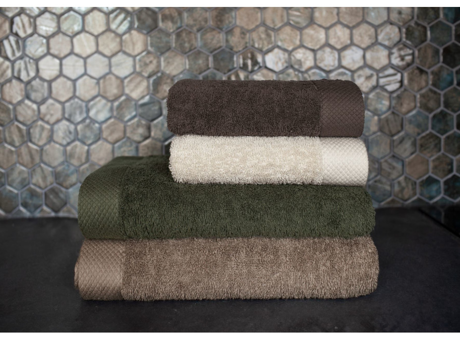 Bavlnený uterák BOHO - 50x90 cm - 500g/m2 - béžový