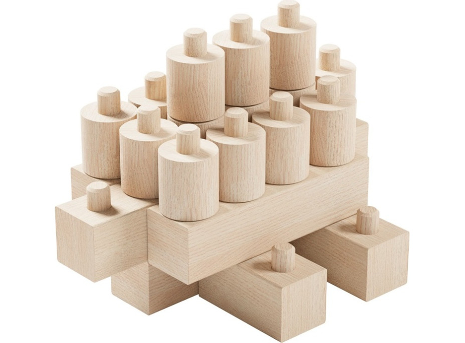 Walachia Drevená skladacia stavebnica Construct easy box 138 dielov