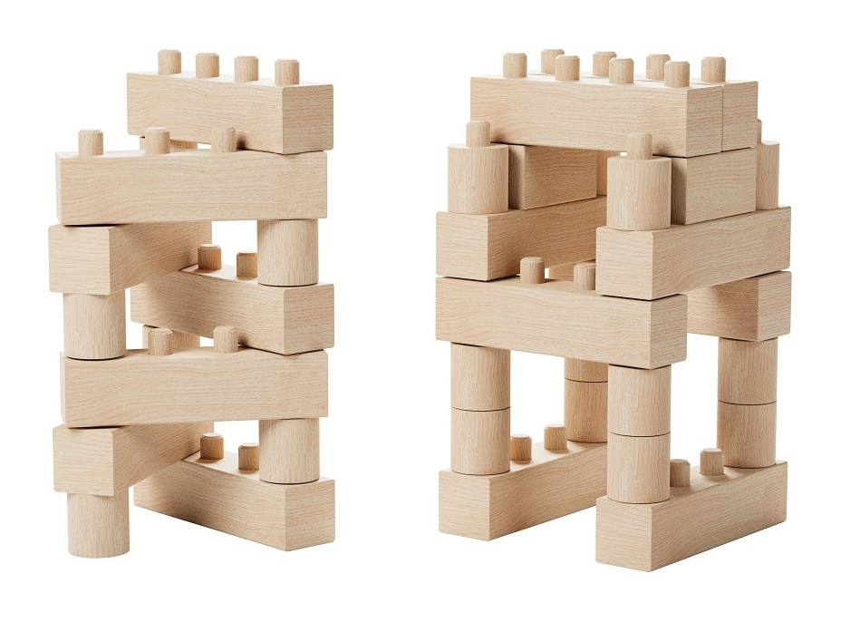 Walachia Drevená skladacia stavebnica Construct easy box 138 dielov