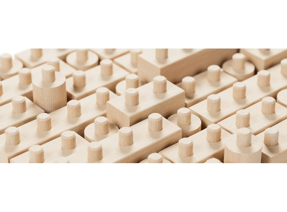 Walachia Drevená skladacia stavebnica Construct easy box 138 dielov