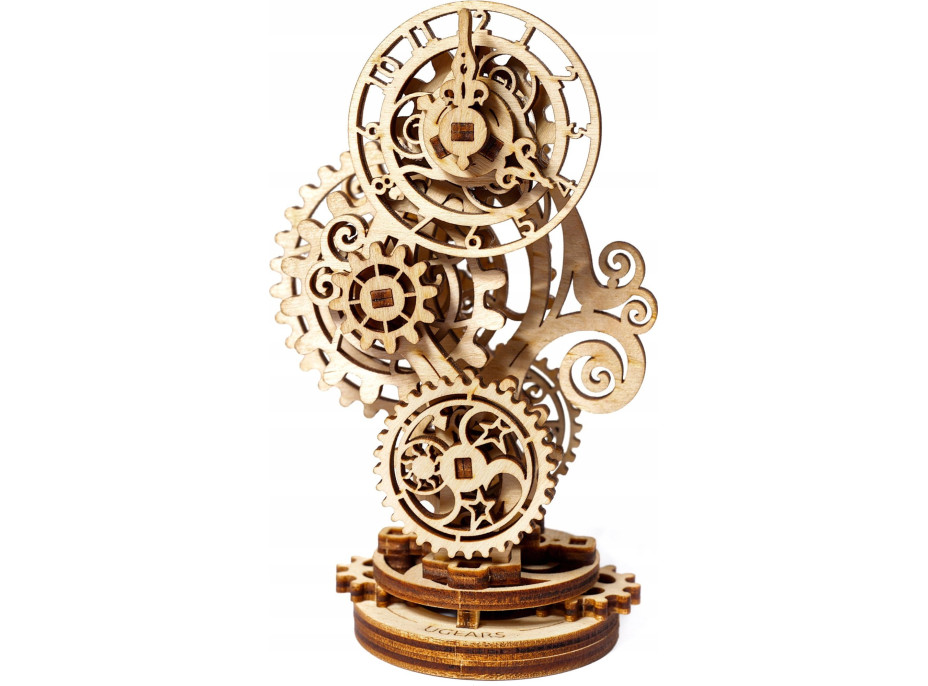 UGEARS 3D puzzle Steampunkové hodiny 2.0, 40 dielikov