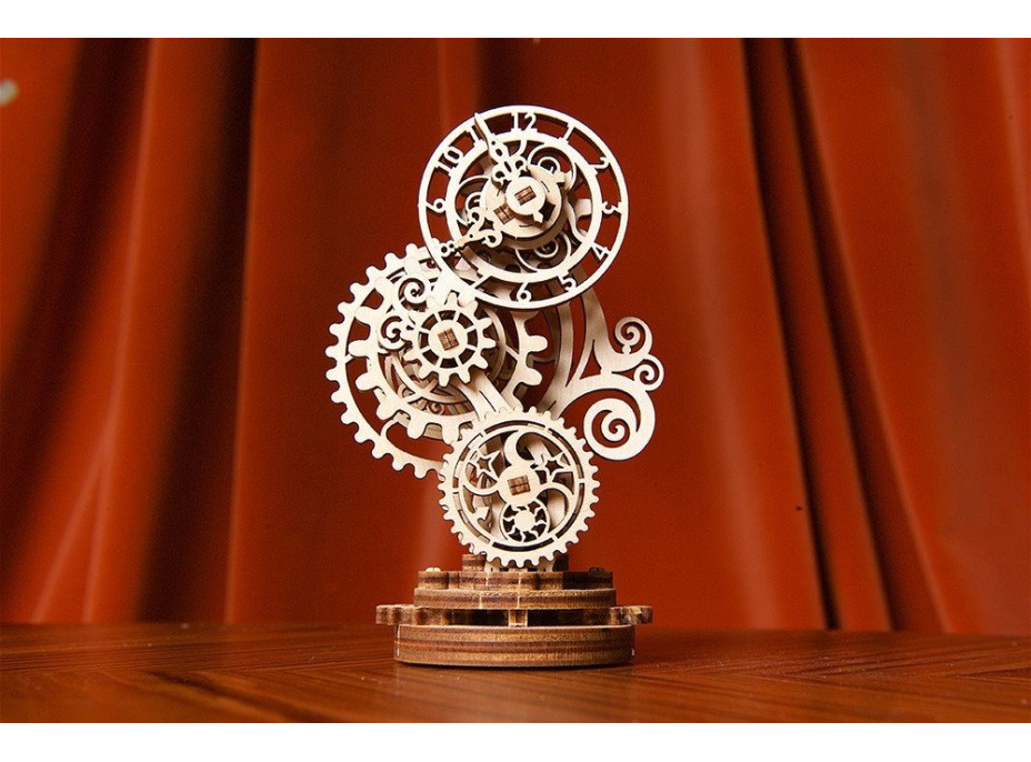 UGEARS 3D puzzle Steampunkové hodiny 2.0, 40 dielikov