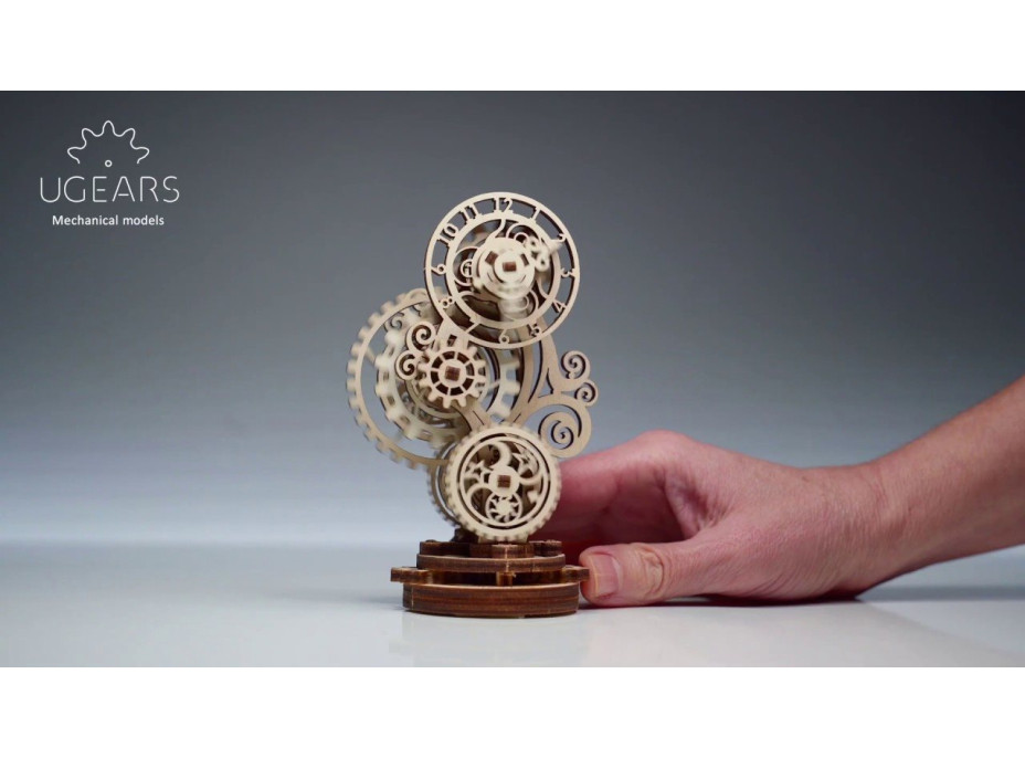 UGEARS 3D puzzle Steampunkové hodiny 2.0, 40 dielikov