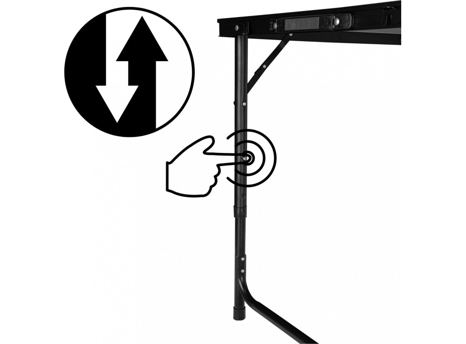 Campingová zostava TRAMP BLACK WOOD 120x60 cm - čierna