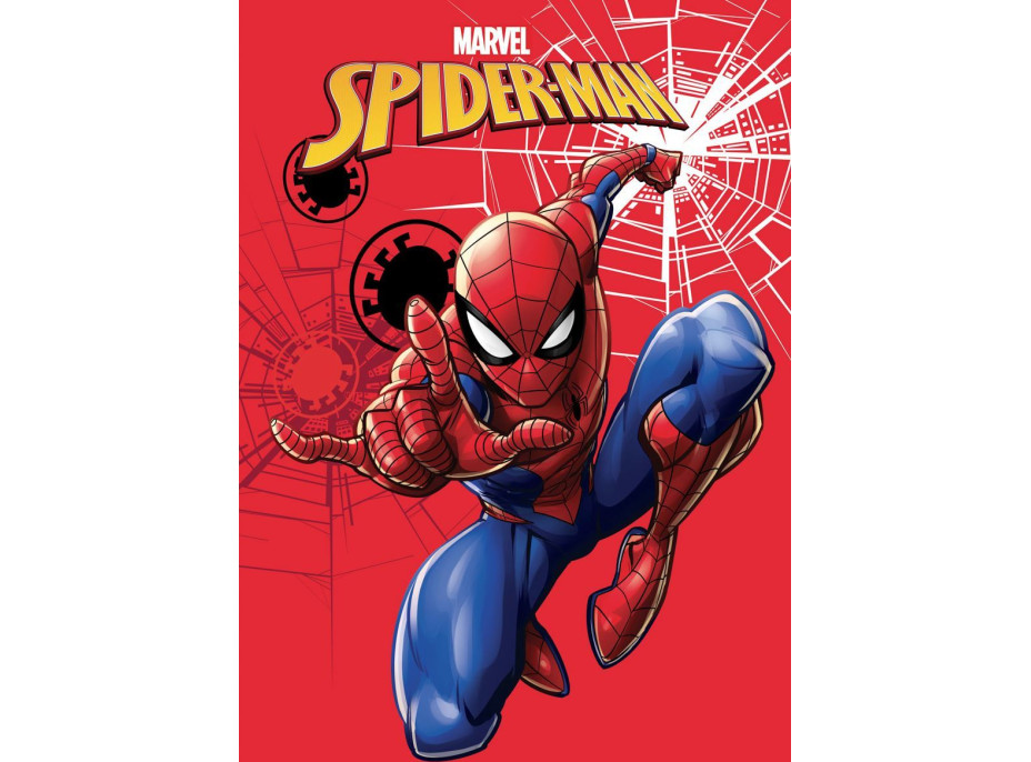 Detská deka POLAR 100x140 cm - Spider-man - červená