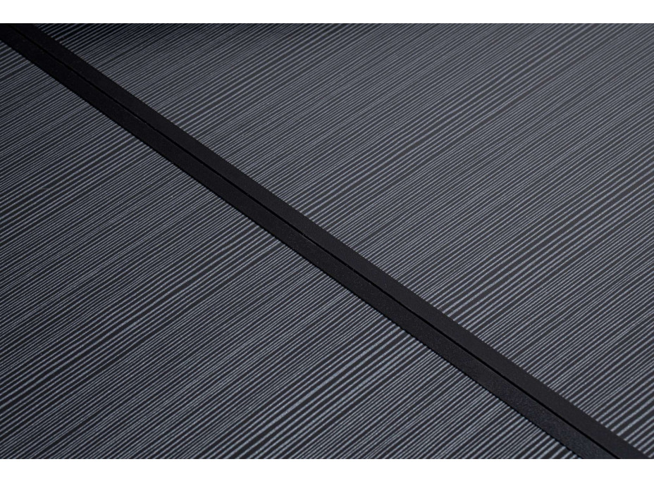 Skladací campingový stôl TRIP 120x60 cm - dekor dreva - čierny