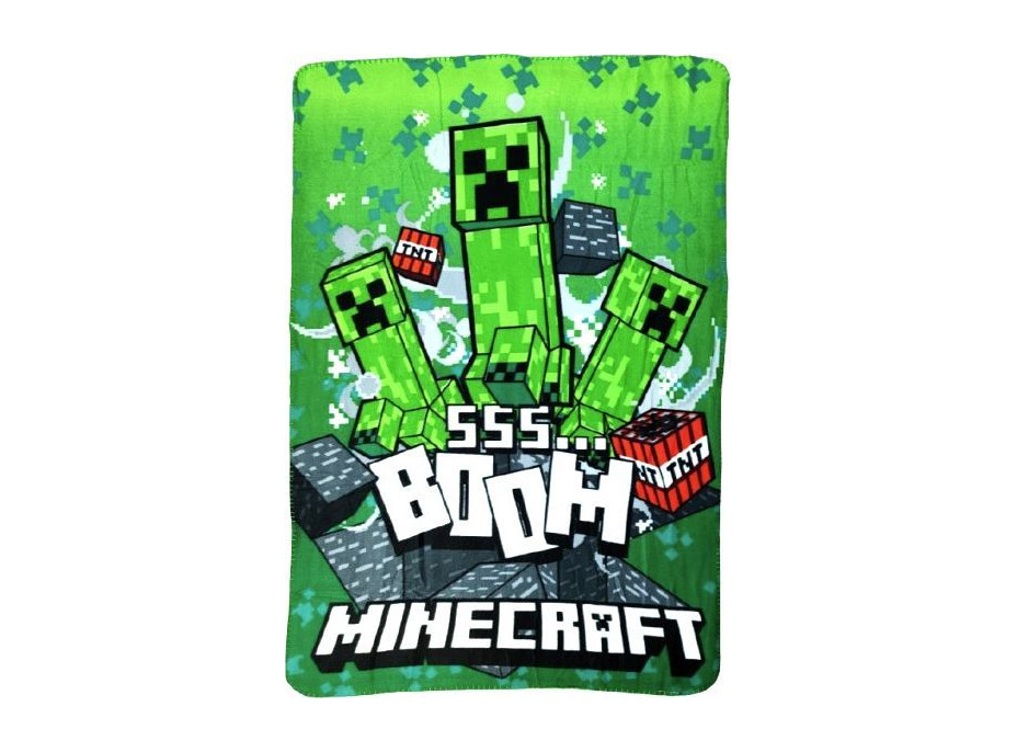 Detská deka POLAR 100x140 cm - Minecraft - SSS...Boom