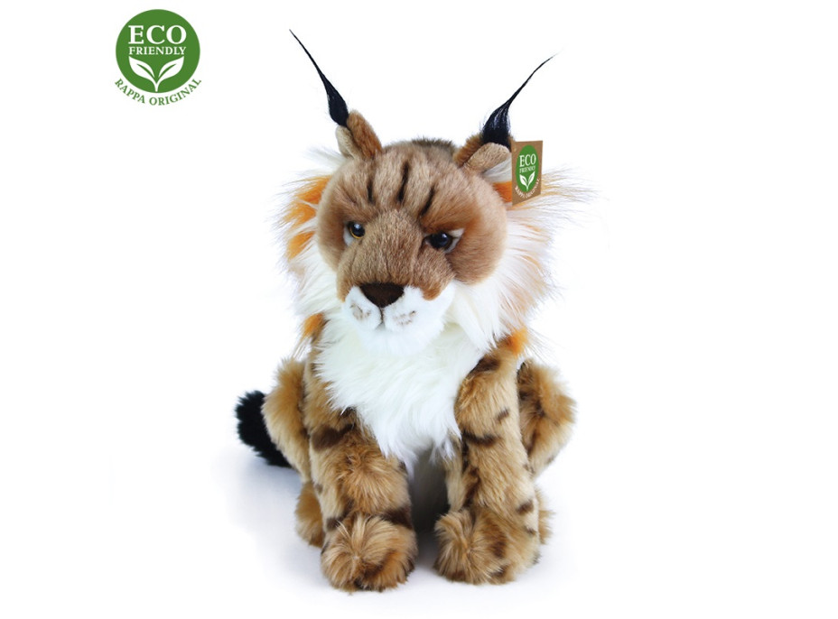 Rappa Plyšový rys sediaci 23 cm ECO-FRIENDLY