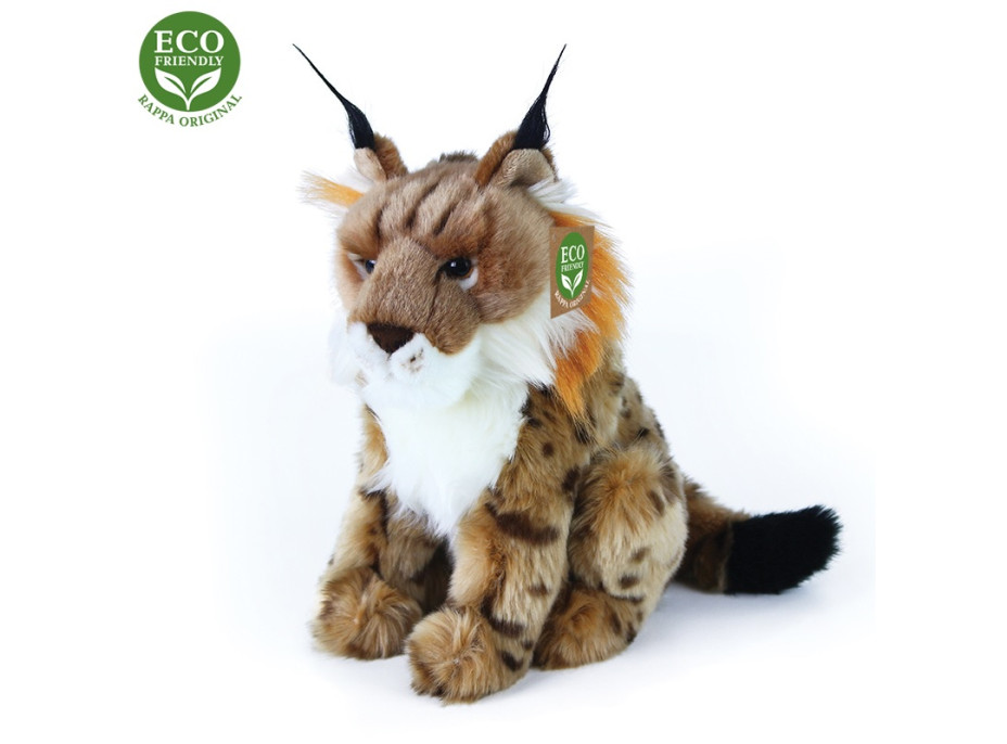 Rappa Plyšový rys sediaci 23 cm ECO-FRIENDLY