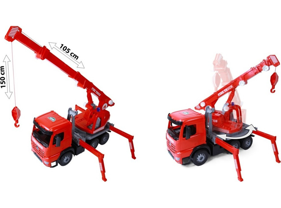 Lena Autožeriav Actros červený