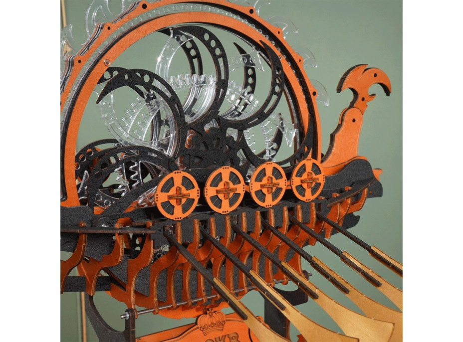 RoboTime 3D drevená skladačka Vikinská dračia loď