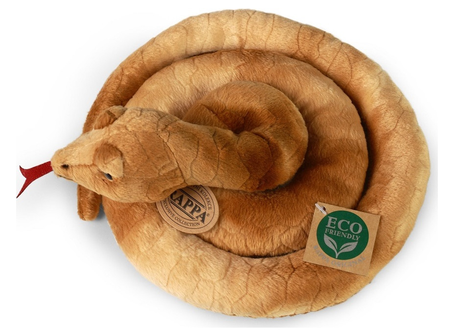Rappa Plyšový had hnedý 90 cm ECO-FRIENDLY
