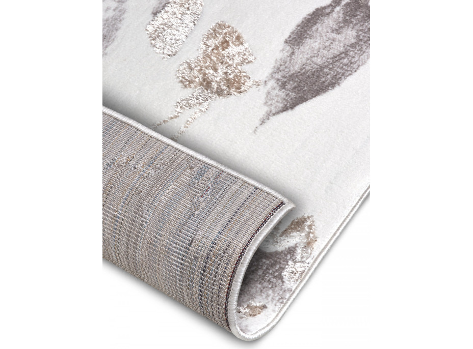 Kusový koberec Shine 105922 Floral White Grey Brown