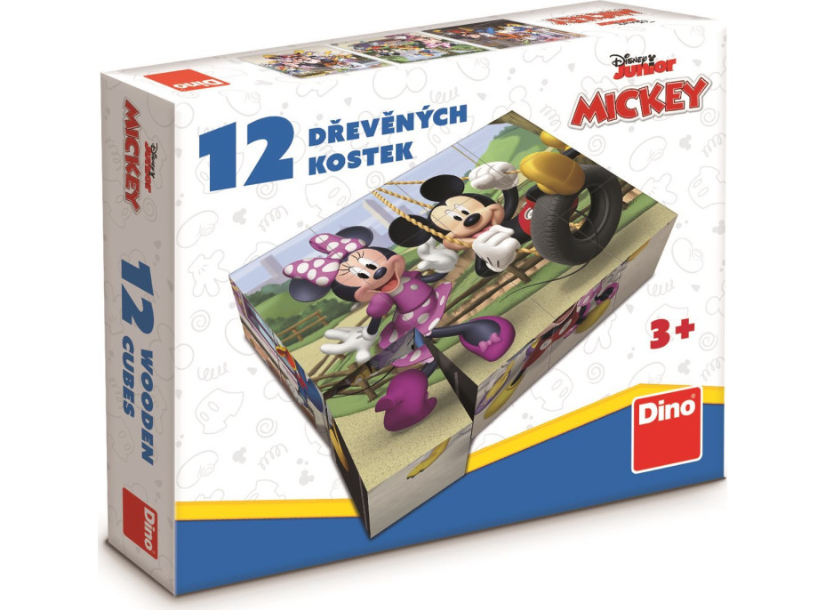 DINO Obrázkové kocky Mickey Mouse, 12 kociek