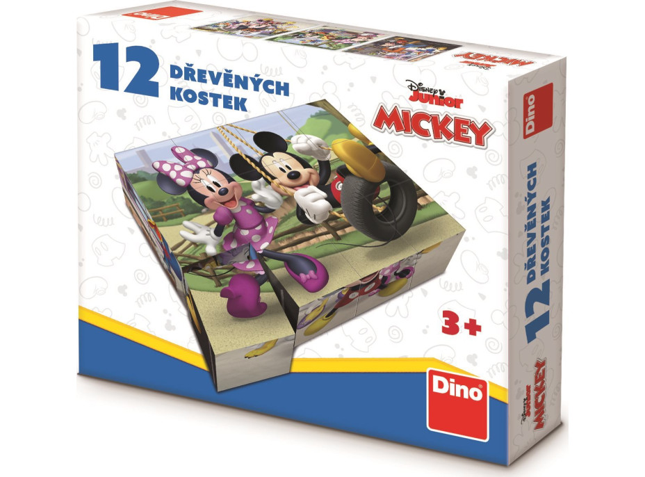 DINO Obrázkové kocky Mickey Mouse, 12 kociek