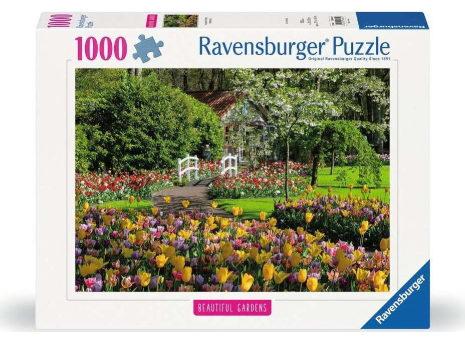 RAVENSBURGER Puzzle Kúzelné záhrady: Záhrada Európy Keukenhof, Holandsko 1000 dielikov