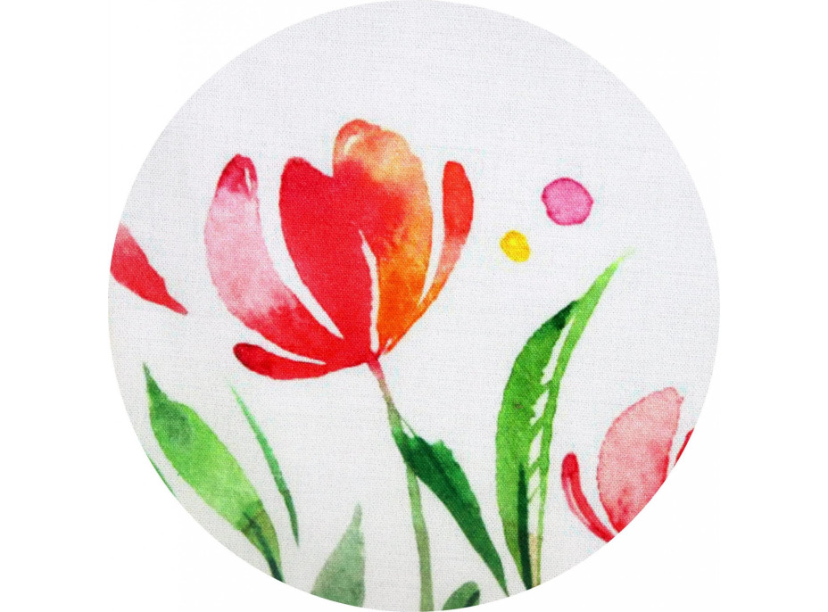Vankúš PASTELOVÁ JAR Tulipán - 43x43 cm