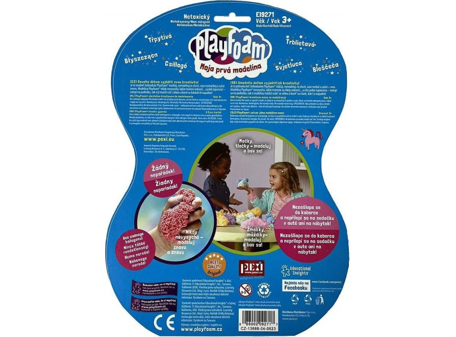Guľôčková modelína PlayFoam: Boule Set - trblietavá (4 farby)