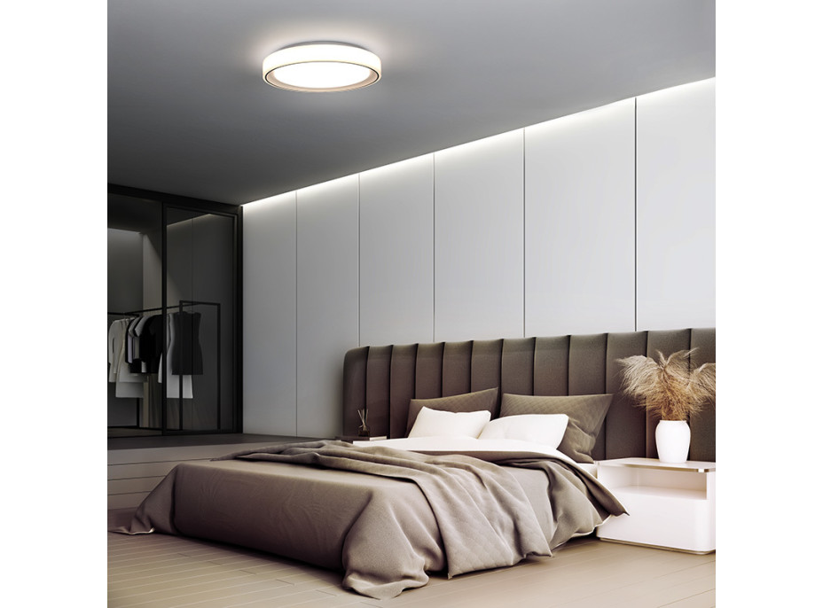 Solight LED osvetlenie s diaľkovým ovládačom Floco, 30W + 6W RGB, 2100lm, 40cm, zmena chromatickosti, stmievateľné