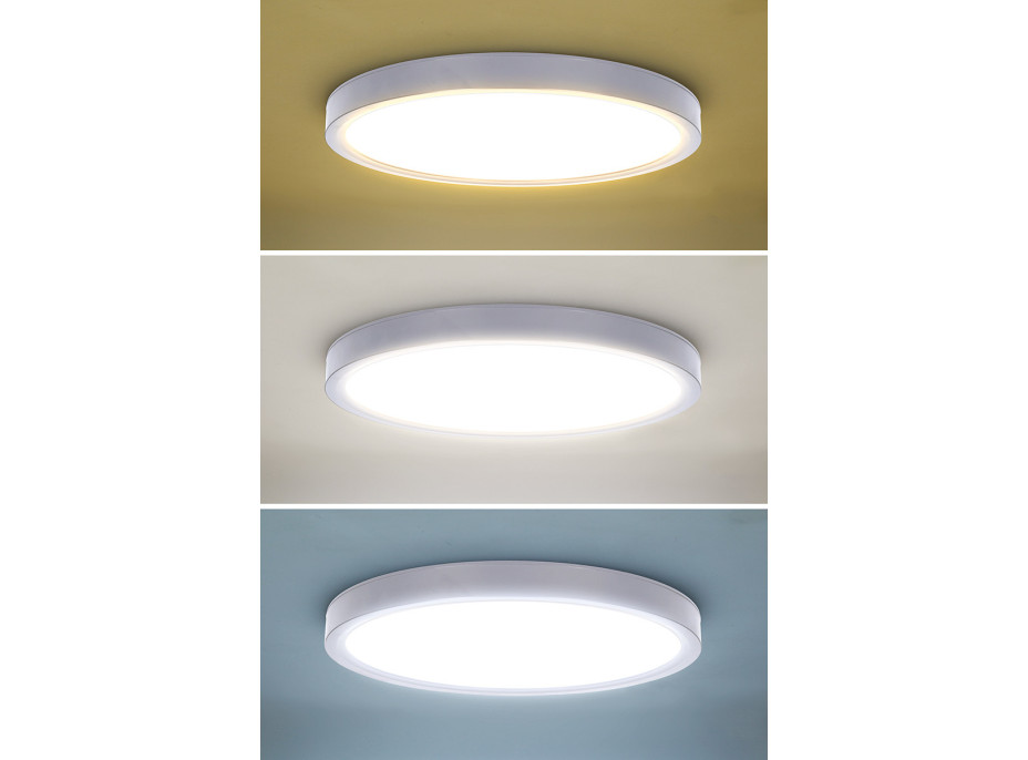 Solight LED osvetlenie s diaľkovým ovládačom Estela White, 36W, 2700lm, 30cm, zmena chromatickosti, stmievateľné