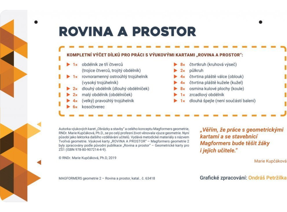 MAGFORMERS Výukové karty Geometria 2: Rovina a priestor