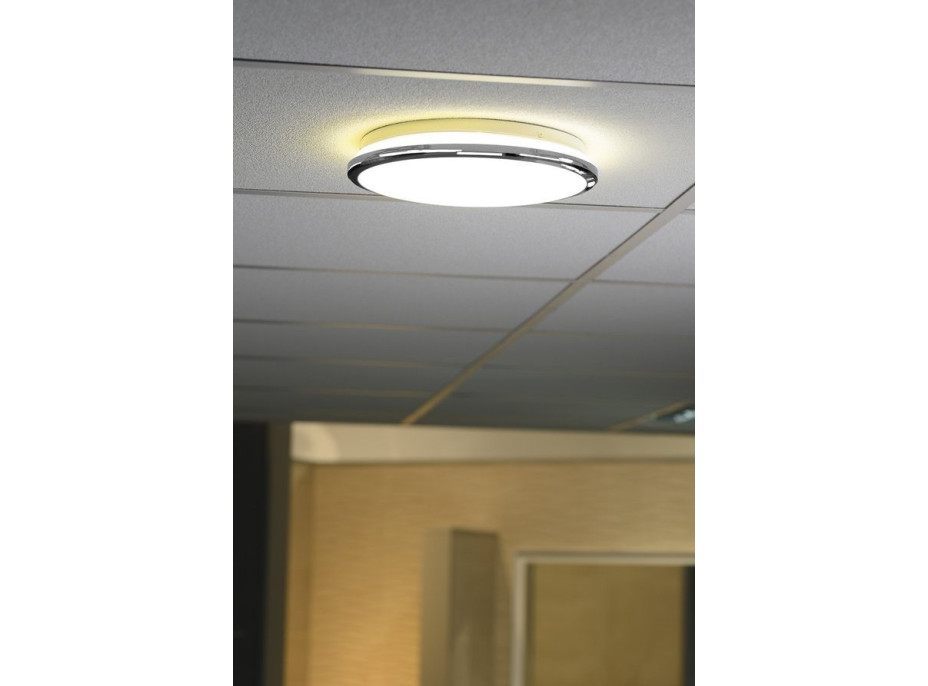Sapho SILVER stropné LED svietidlo, Ø 28cm, 10W, 230V, 3000K/4000K/6500K, chróm AU480