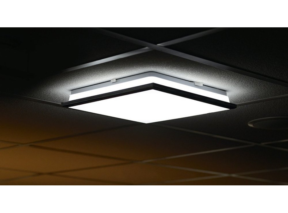 Sapho SILVER stropné LED svietidlo 28x28cm, 10W, 230V, 3000K/4000K/6500K, chróm AU478