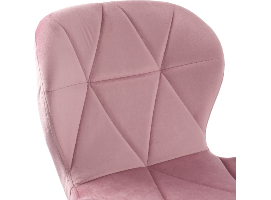 Detská otočná stolička SPINER Velvet - ružová