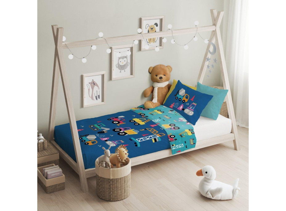Detské bavlnené obliečky do postieľky 135x100 cm CUDDLES - Stavebná technika