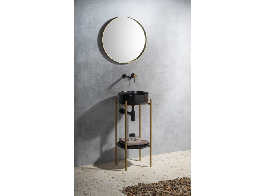 Sapho PUNO podstavec pod okrúhle umývadlá 375x830x448xmm, zlato mat SKA380-5