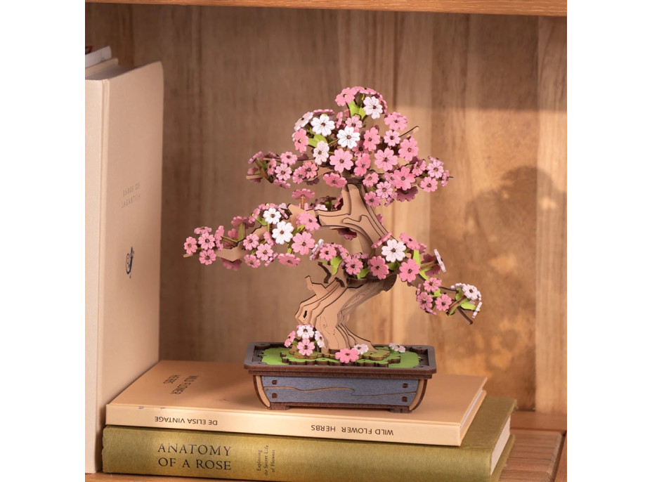 RoboTime 3D drevená skladačka Bonsaj sakura