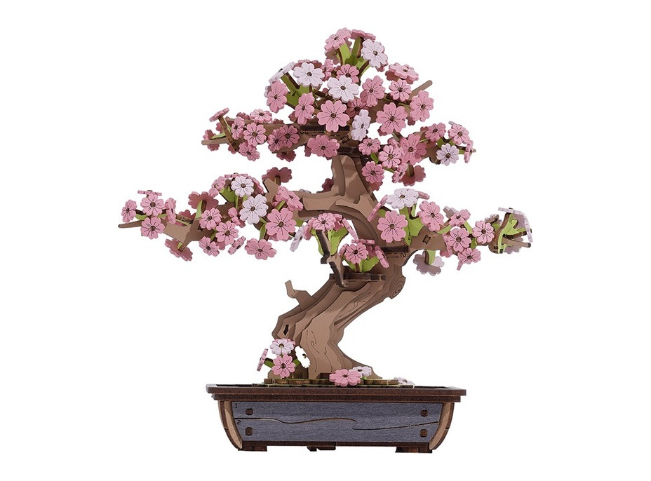 RoboTime 3D drevená skladačka Bonsaj sakura