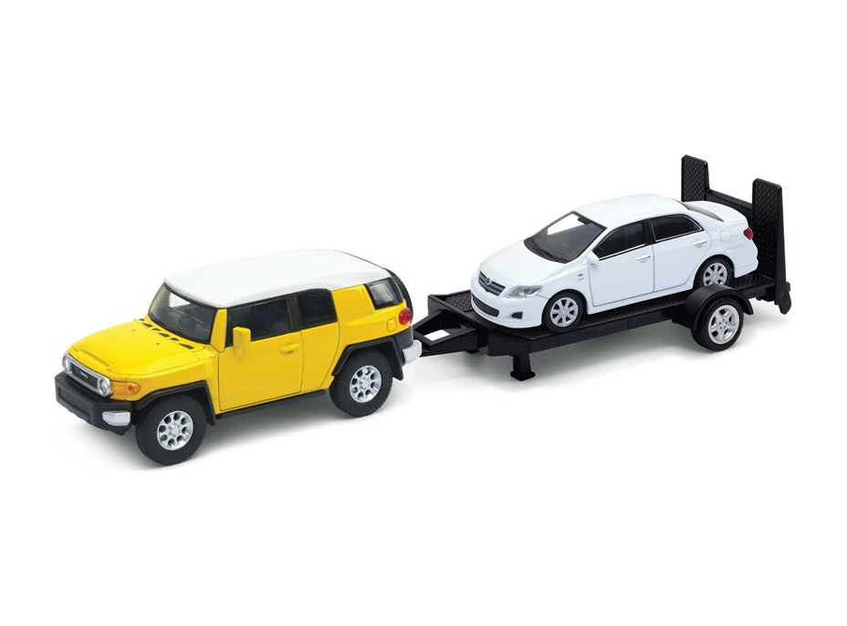 Welly Autovlek Toyota FJ Cruiser + Toyota Corolla 1:34