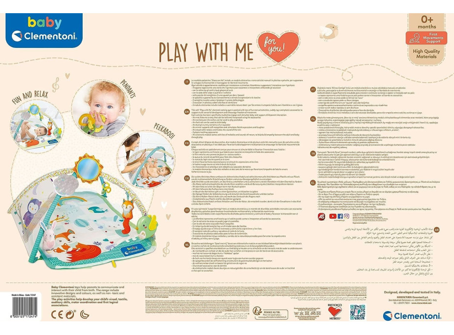 CLEMENTONI BABY Soft Podložka s hrazdičkou Hraj sa so mnou