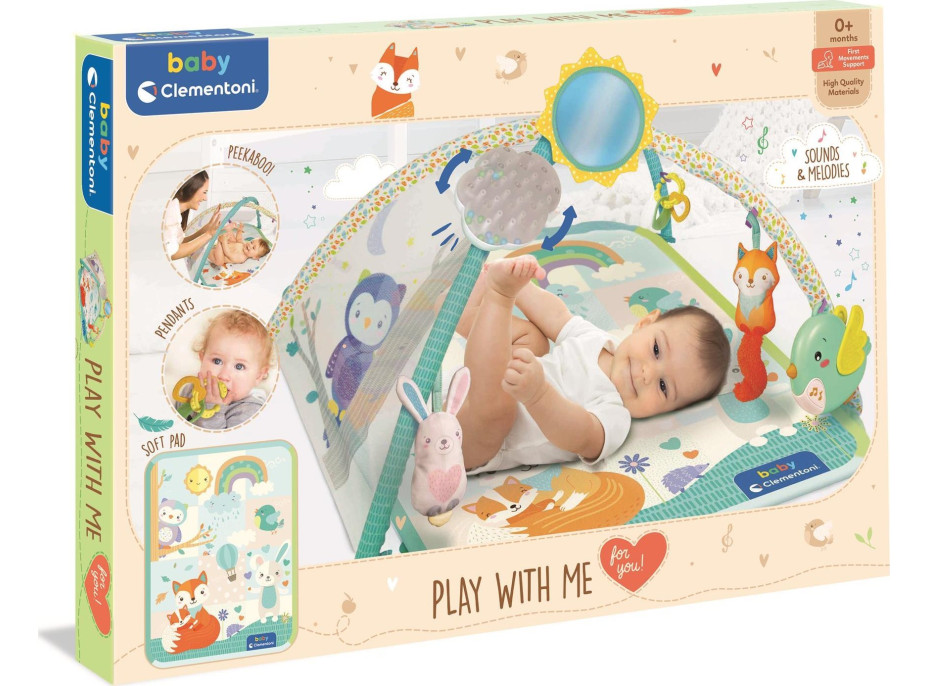 CLEMENTONI BABY Soft Podložka s hrazdičkou Hraj sa so mnou