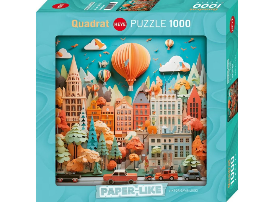 HEYE Štvorcové puzzle Paper-Like: Mestská krajina 1000 dielikov