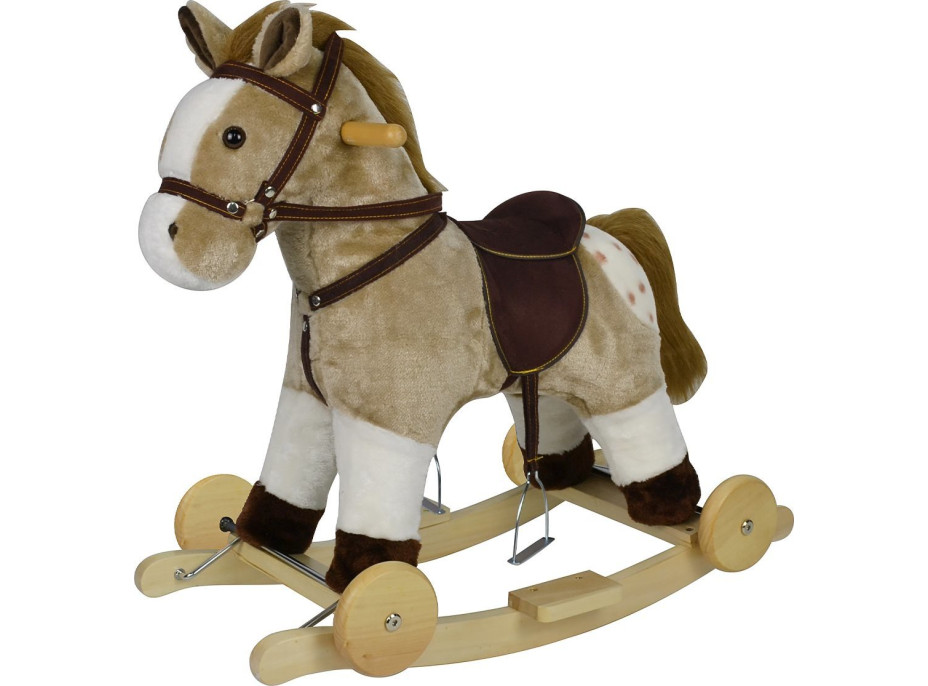 CHIPOLINO Hojdací kôň na kolieskach Beige