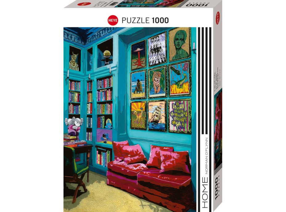 HEYE Puzzle Izba s červenou pohovkou 1000 dielikov