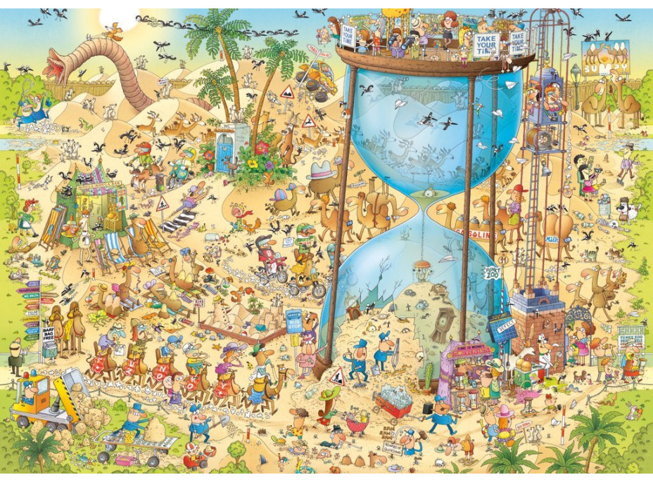 HEYE Puzzle Šialená ZOO: Púštna expozícia 1000 dielikov