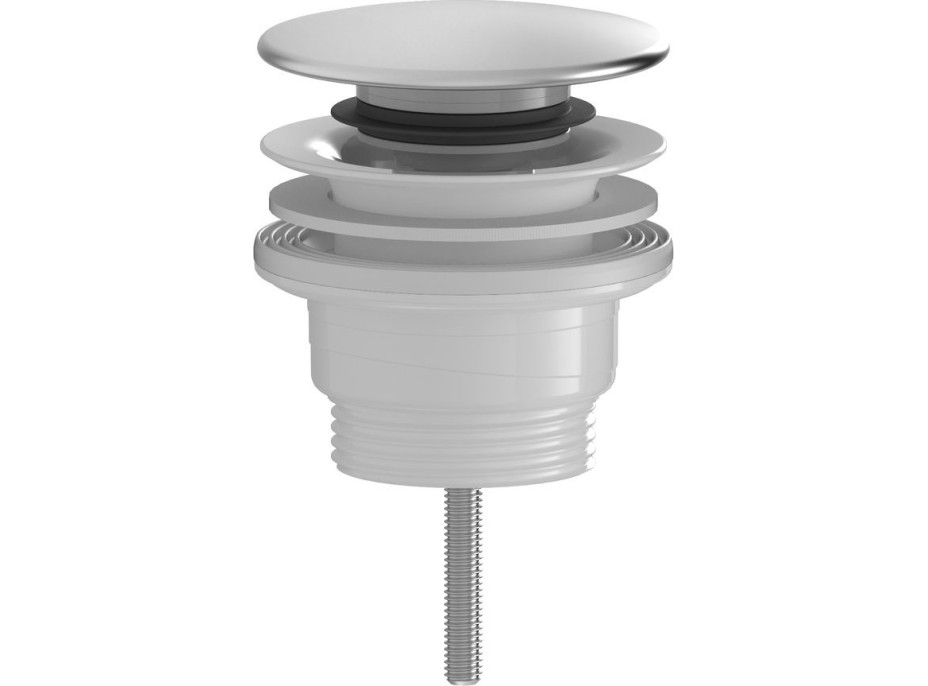 Bruckner Umývadlová výpusť 5/4“, click-clack, veľká zátka, 4-45mm, ABS/nerez 151.308.1