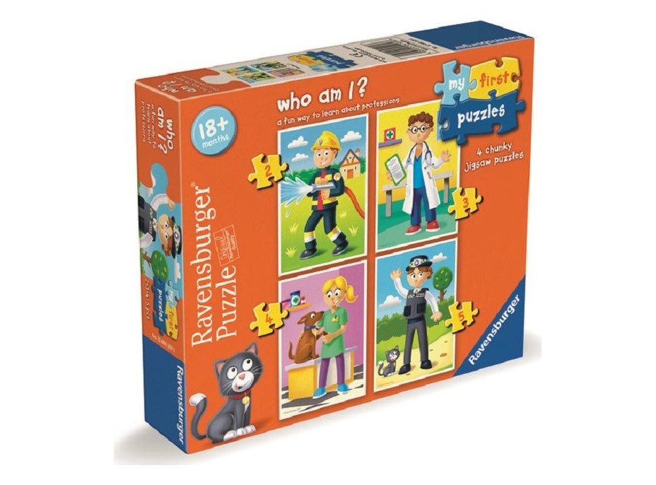 RAVENSBURGER Moje prvé puzzle: Uhádneš, kto som? 4v1 (2,3,4,5 dielikov)