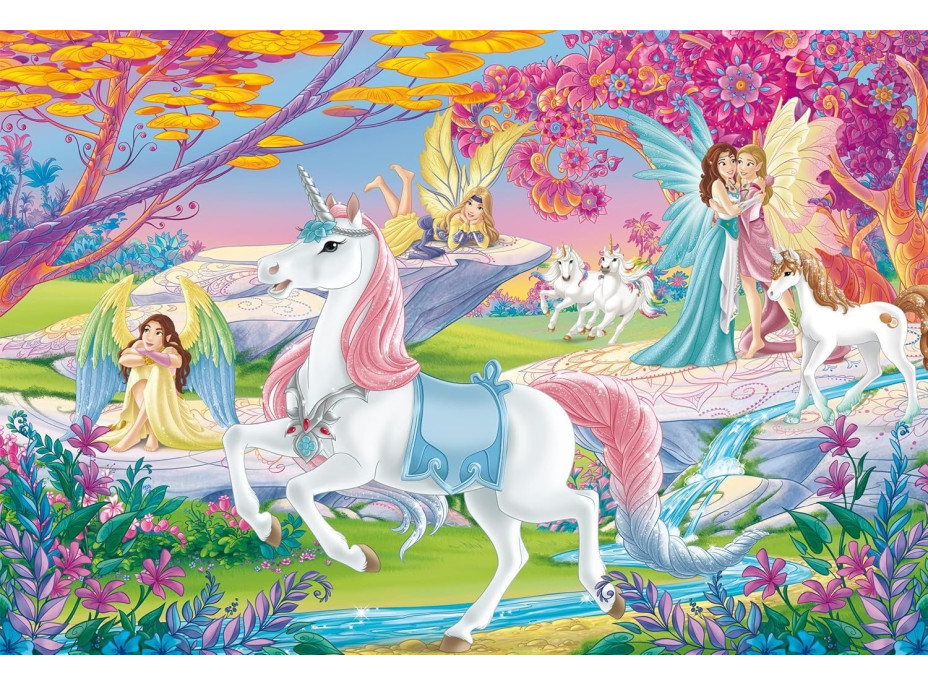 SCHMIDT Puzzle Bayala: Kúzelní elfovia 200 dielikov + figúrka Schleich