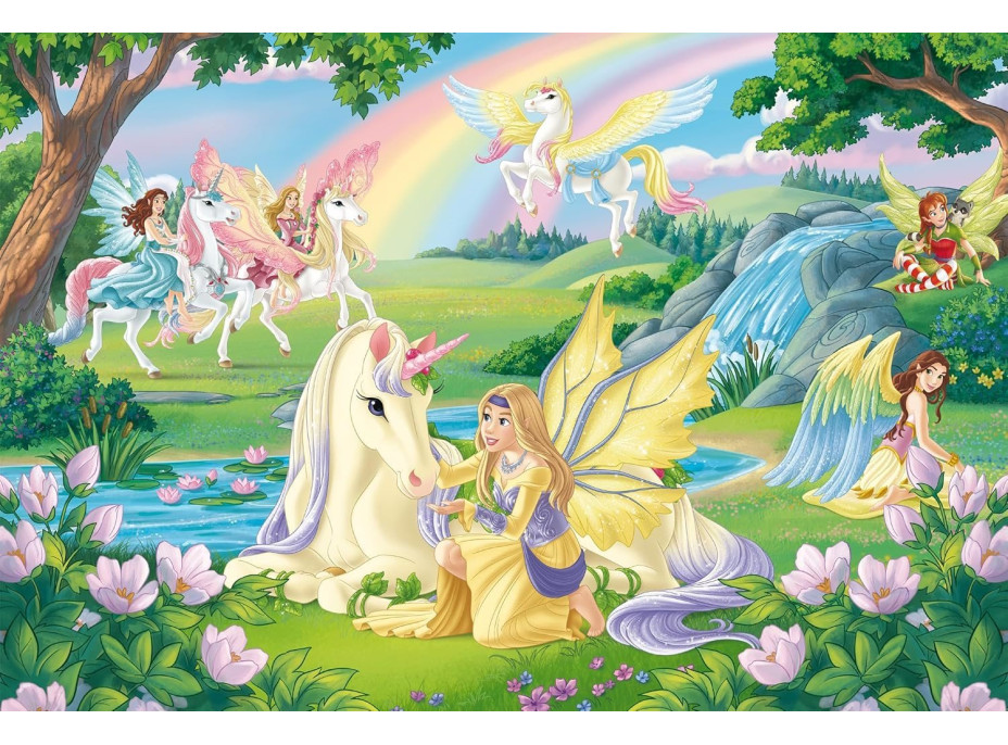 SCHMIDT Puzzle Bayala: Magickí jednorožci 100 dielikov + figúrka Schleich