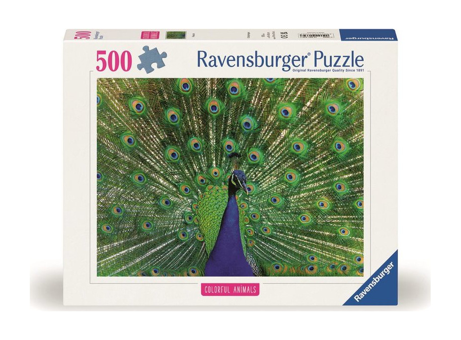 RAVENSBURGER Puzzle Majestátny páv 500 dielikov