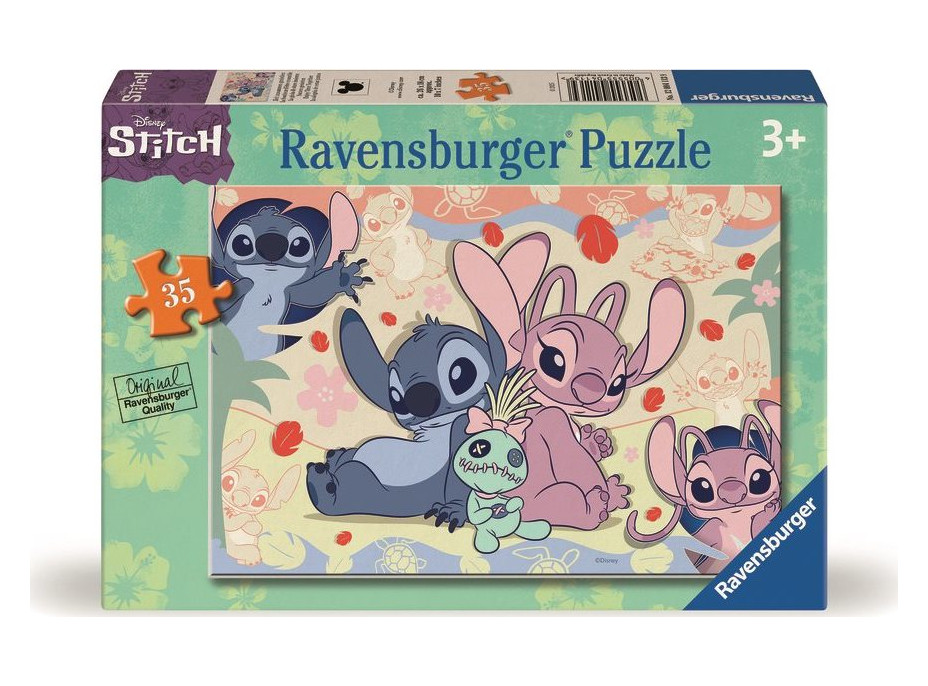 RAVENSBURGER Puzzle Disney: Stitch: Stitch a Angel 35 dielikov