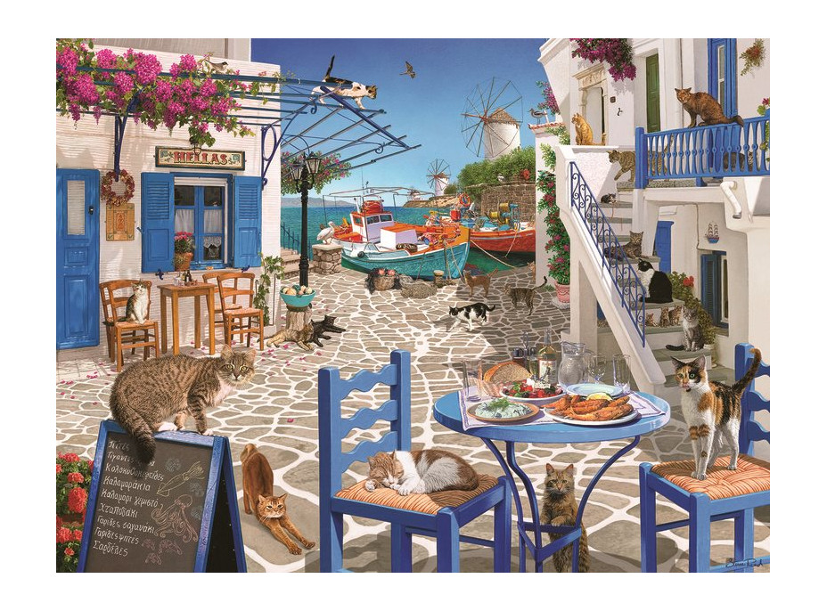 RAVENSBURGER Puzzle Mačky na Mykonose 1500 dielikov